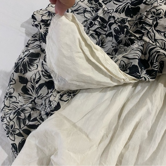 Americam Eagle off shoulder blue floral midi summer fairy dress size XXS - Picture 7 of 9